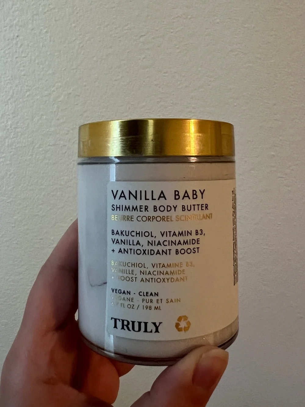 Truly Beauty Vanilla Baby Shimmer Body Butter 6.7 oz NIB